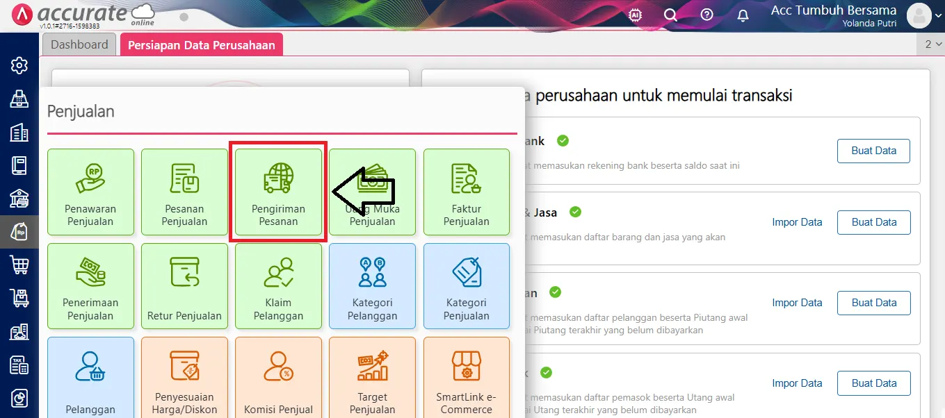 5 Membuat Faktur Penjualan Mendahului Pengiriman